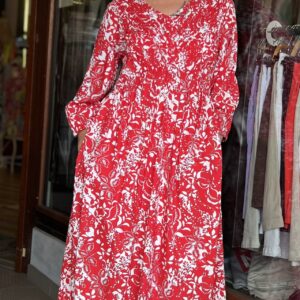 Kleid rot/weiss